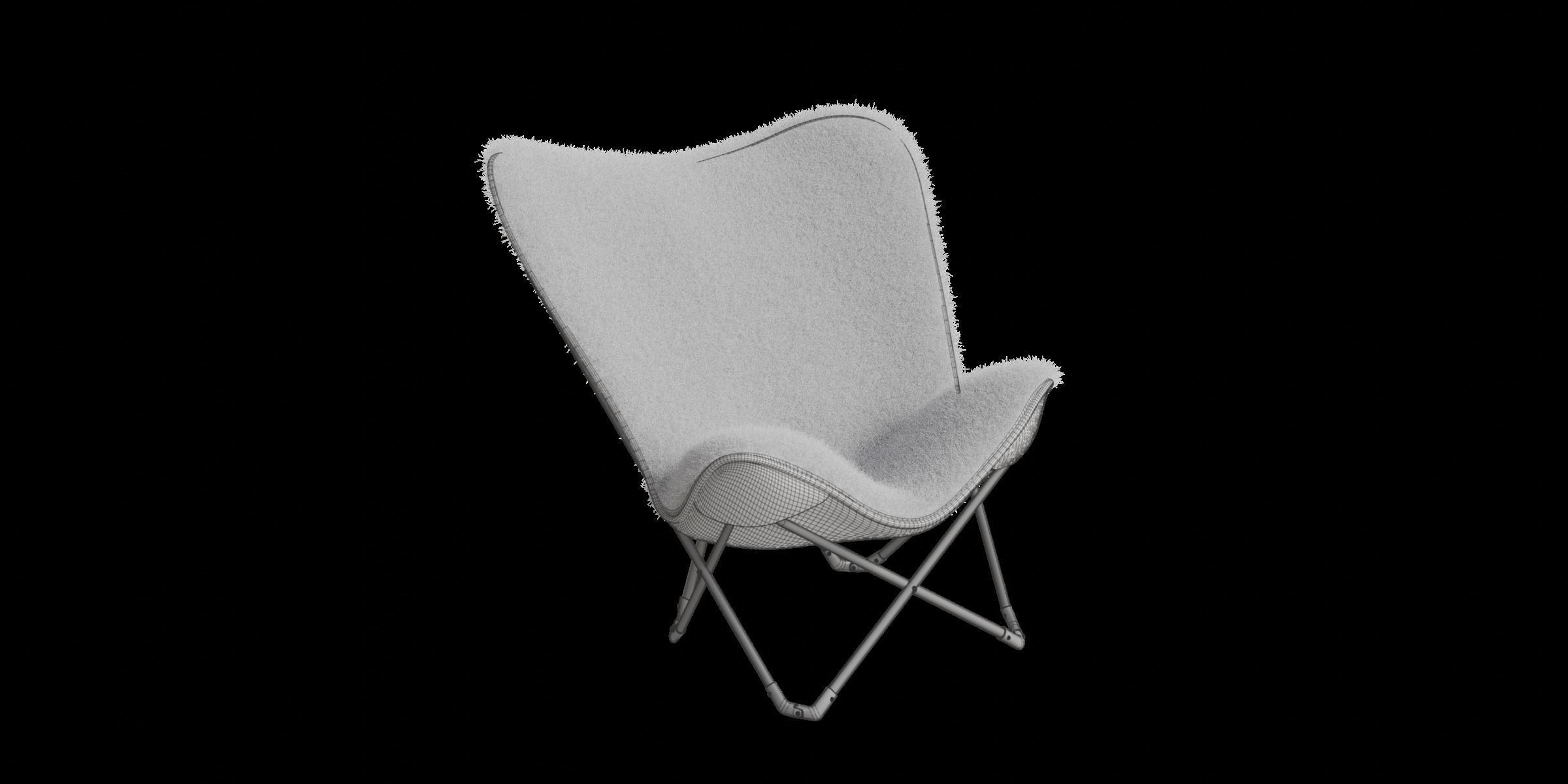 The Big One Butterfly Chair 3D model CGTrader