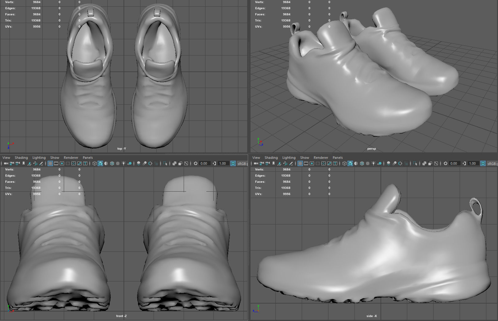 3D model Womens Hiking Shoes VR / AR / lowpoly CGTrader