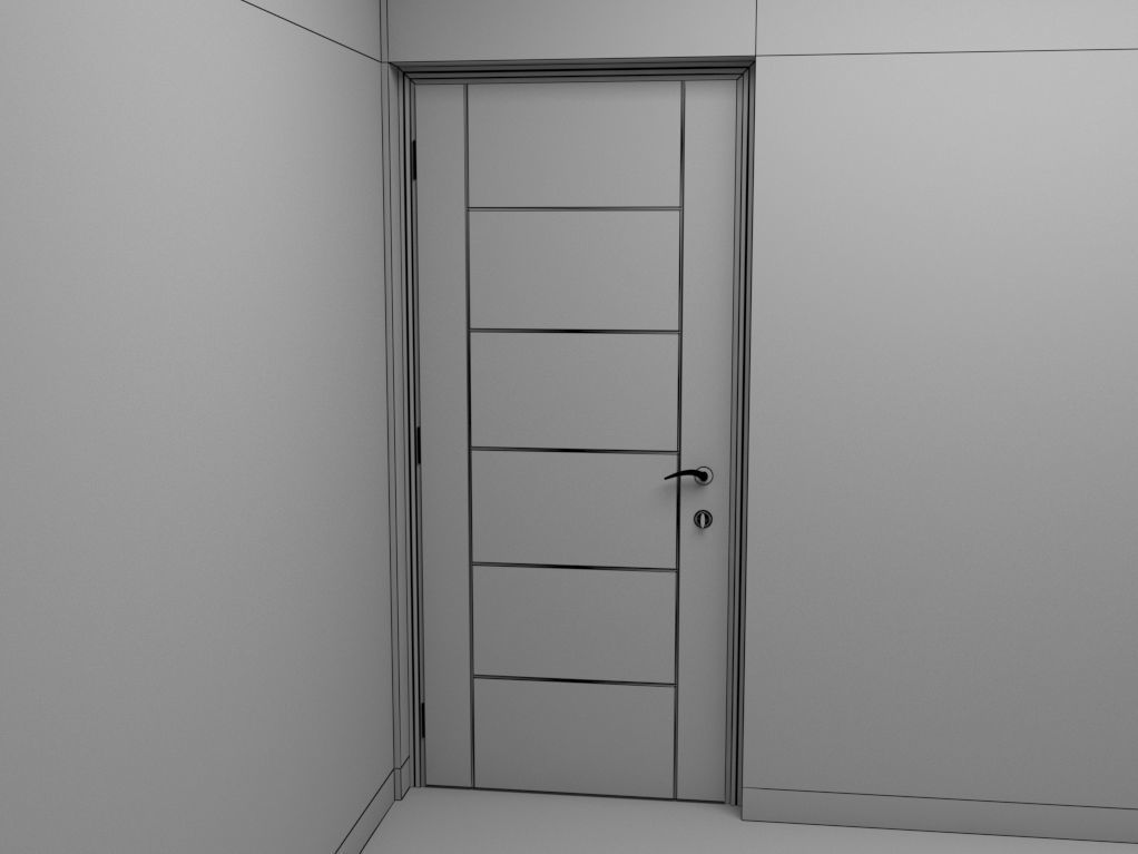 3D model Wooden door and frame VR / AR / lowpoly CGTrader
