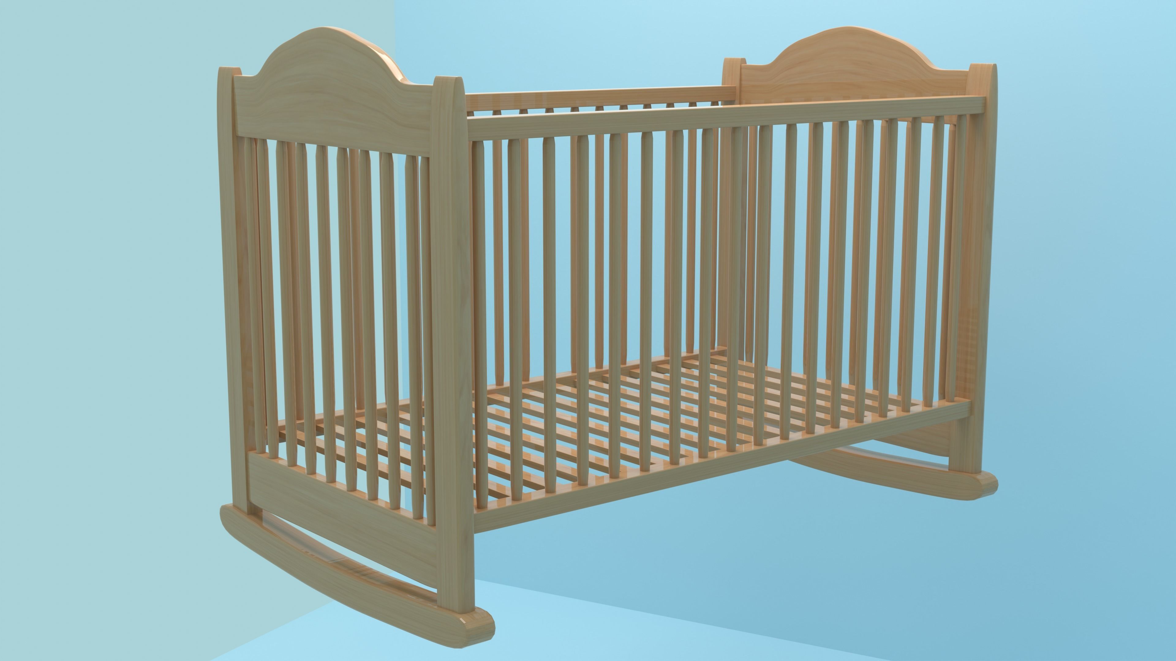3D model Crib Low-Poly VR / AR / low-poly | CGTrader