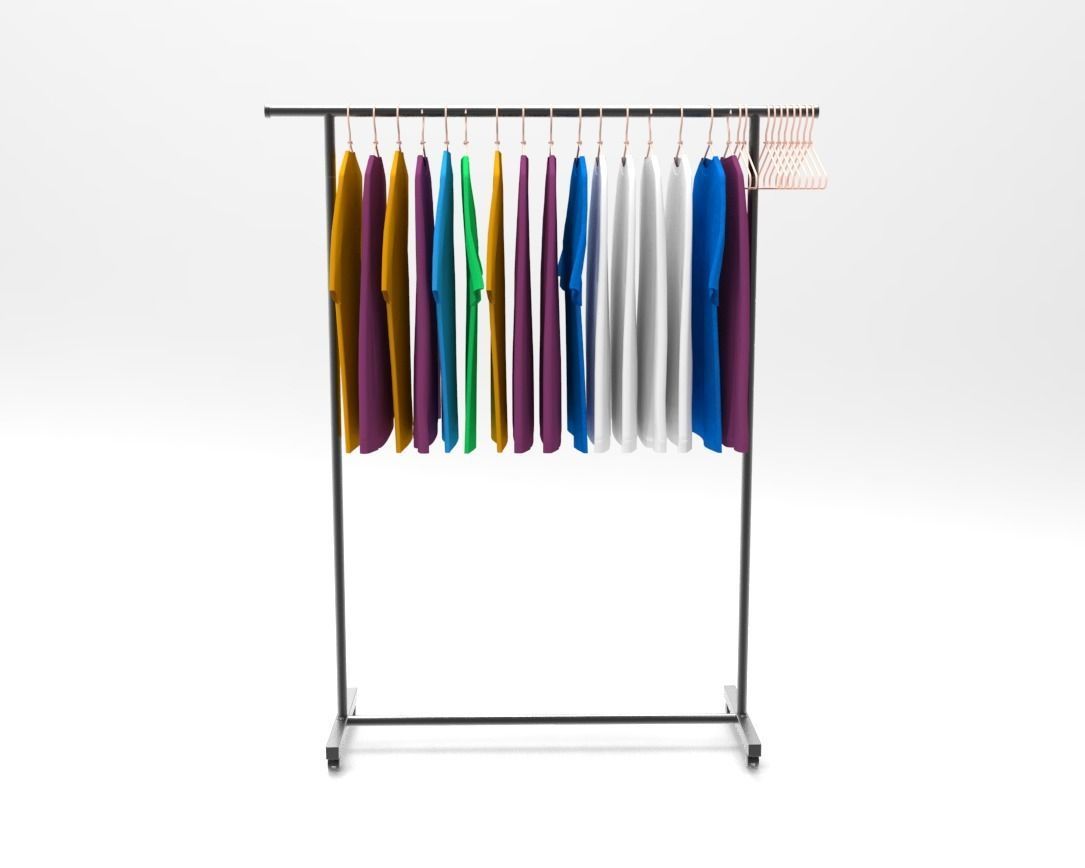 3D model Clothing Rack or Garment Rack VR / AR / lowpoly CGTrader