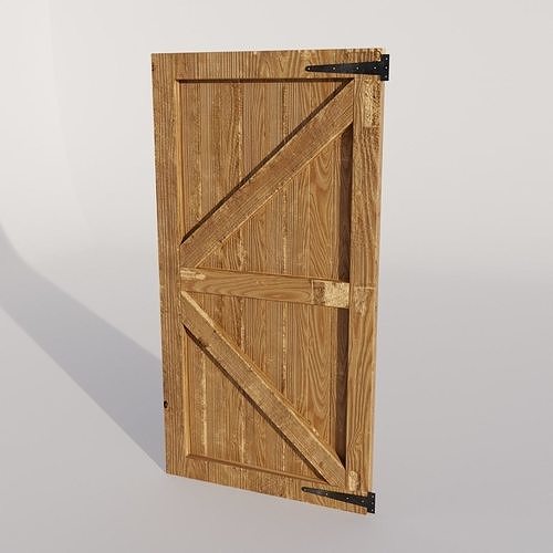 Wooden Garden Gate Door 3D model CGTrader