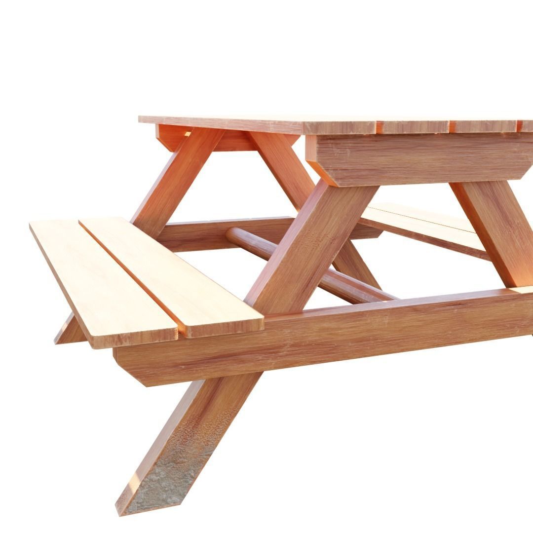 Park Picnic Bench Table 3D model CGTrader