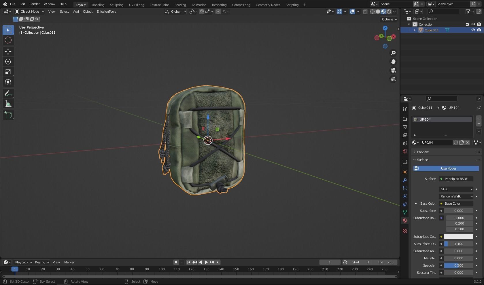 3D model WARTECH UP-104 Utility Pouch VR / AR / low-poly | CGTrader