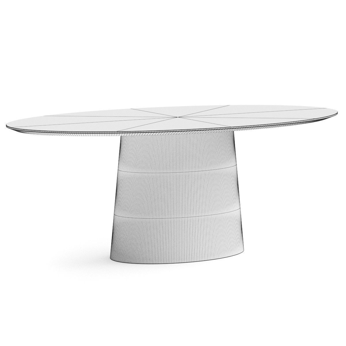 Lulu and Beth Oval Dining Table 3D model CGTrader