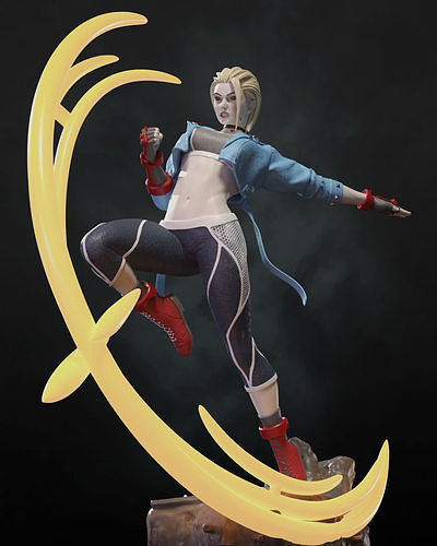 Cammy Kick Pose 3d Model 3d Printable Cgtrader