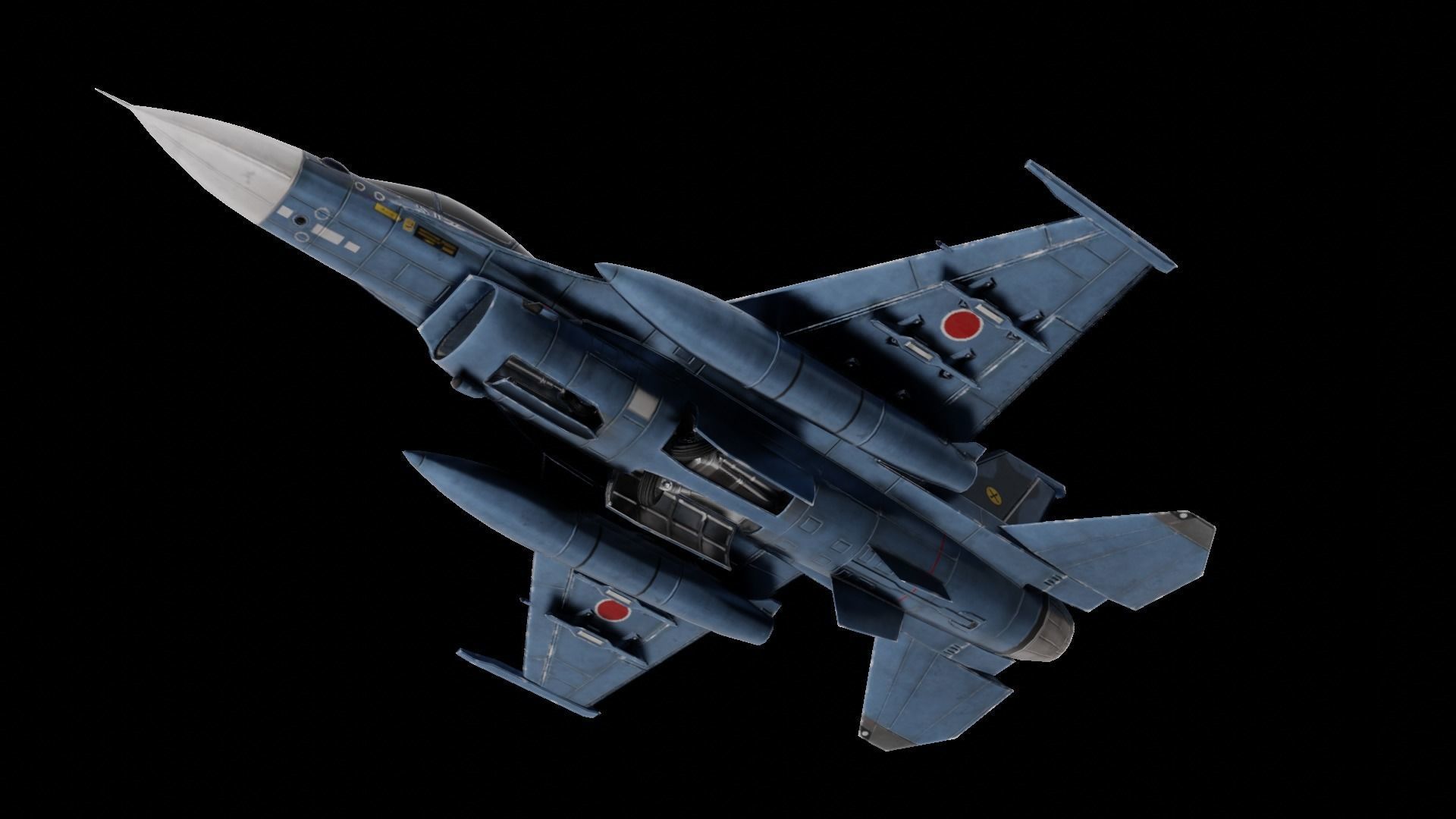 3D model Mitsubishi F-2 Japan Air Force VR / AR / low-poly | CGTrader