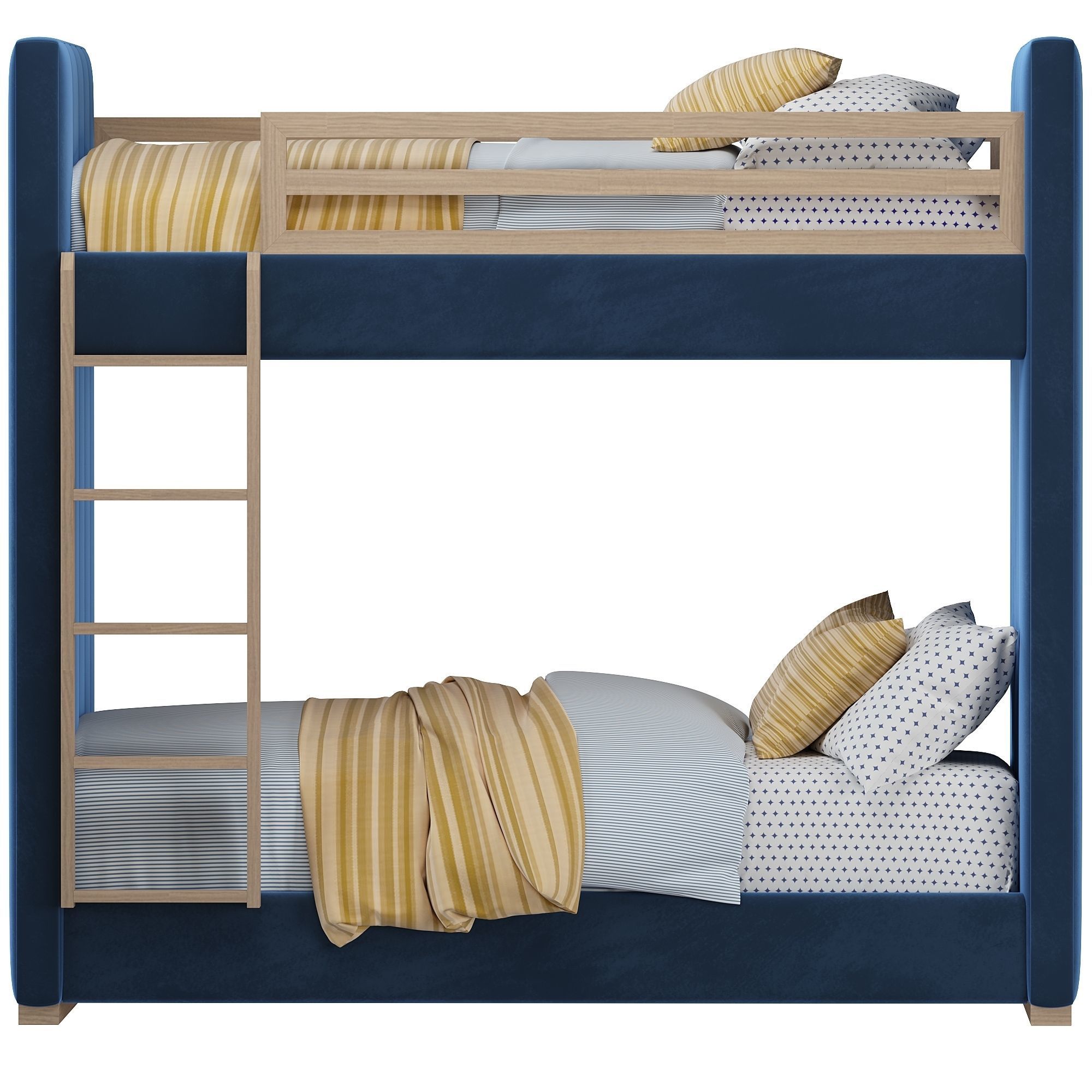 RH CARVER UPHOLSTERED BUNK BED 3D model CGTrader