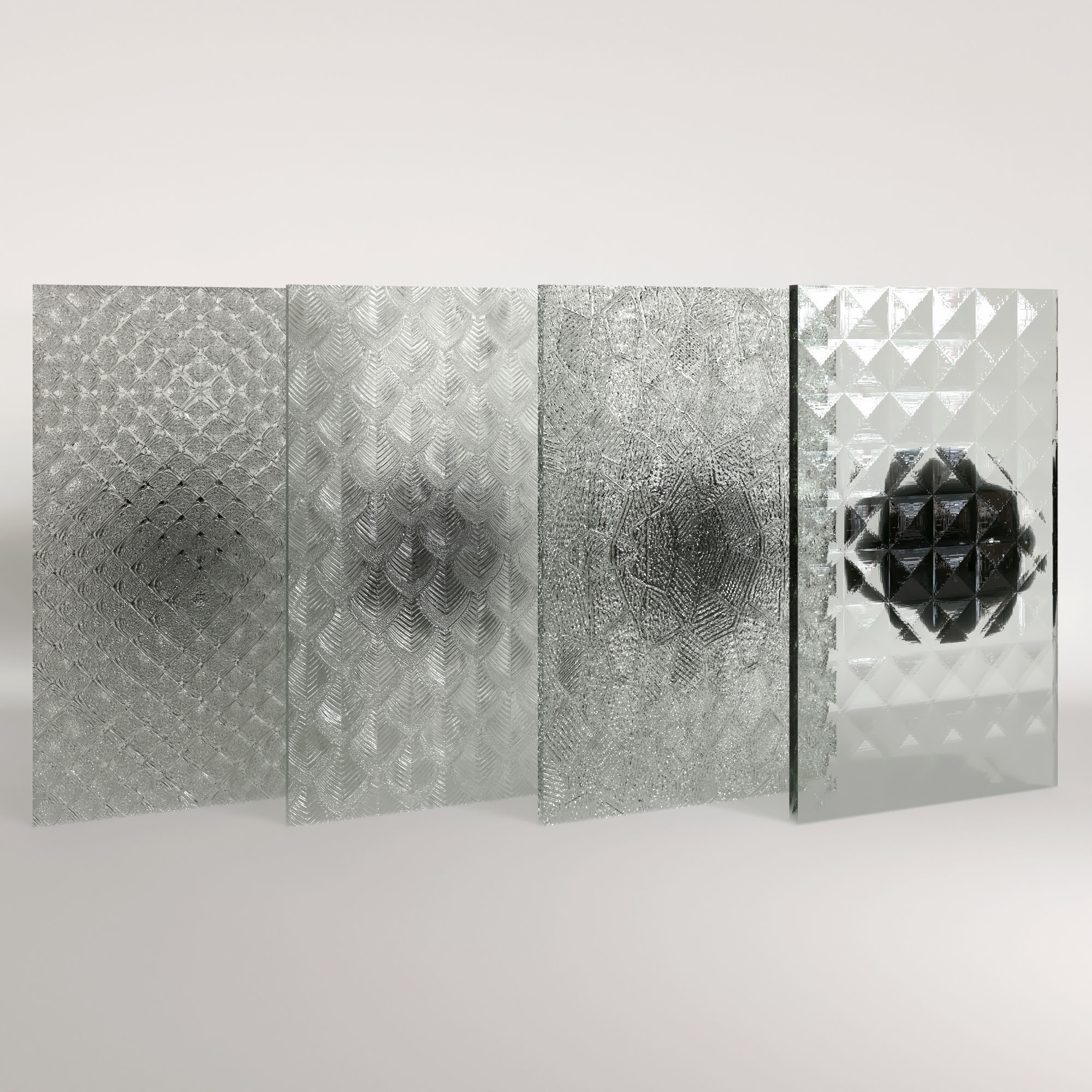 Fluted Glass Texture CGTrader