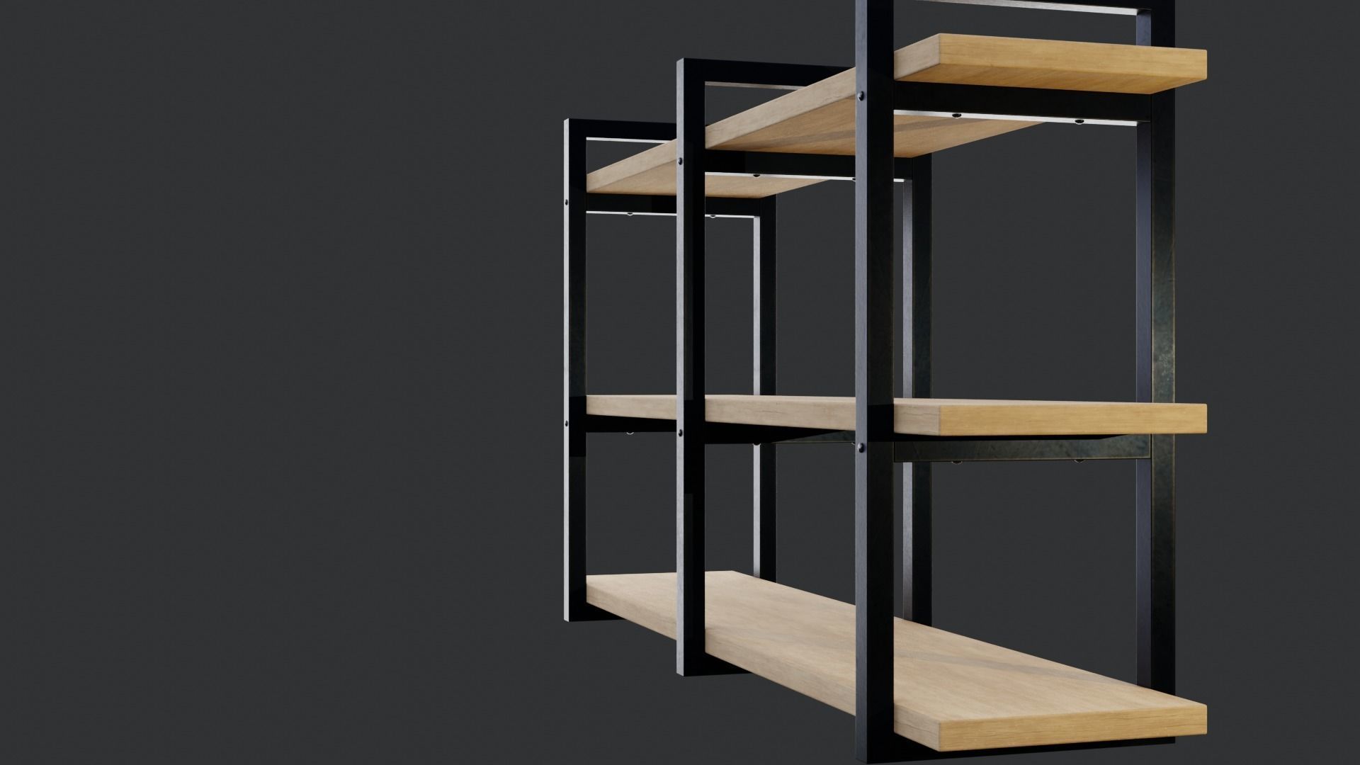 3 Tier Rack 3d Chart 3D model 3 tier wall shelf VR / AR / low-poly | CGTrader