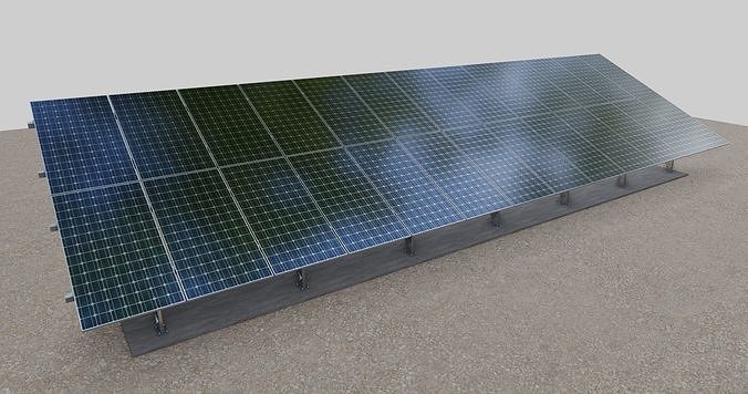 Solar Panel Steel Construction Type 7 3D model | CGTrader
