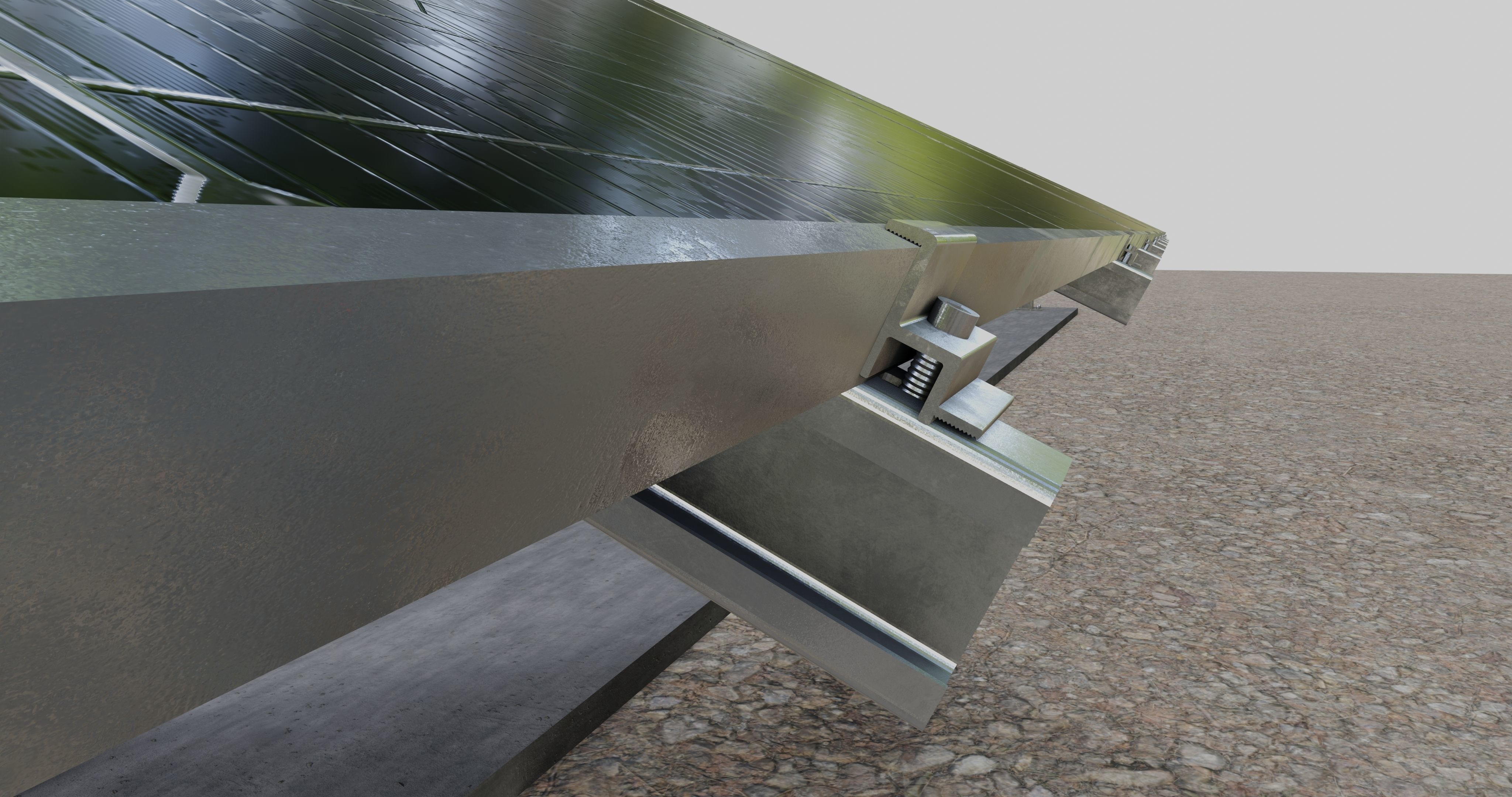 Solar Panel Steel Construction Type 11 3D model | CGTrader