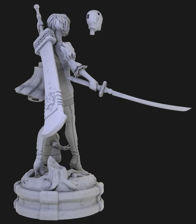 2B - Nier Automata STL File 3D model 3D printable | CGTrader