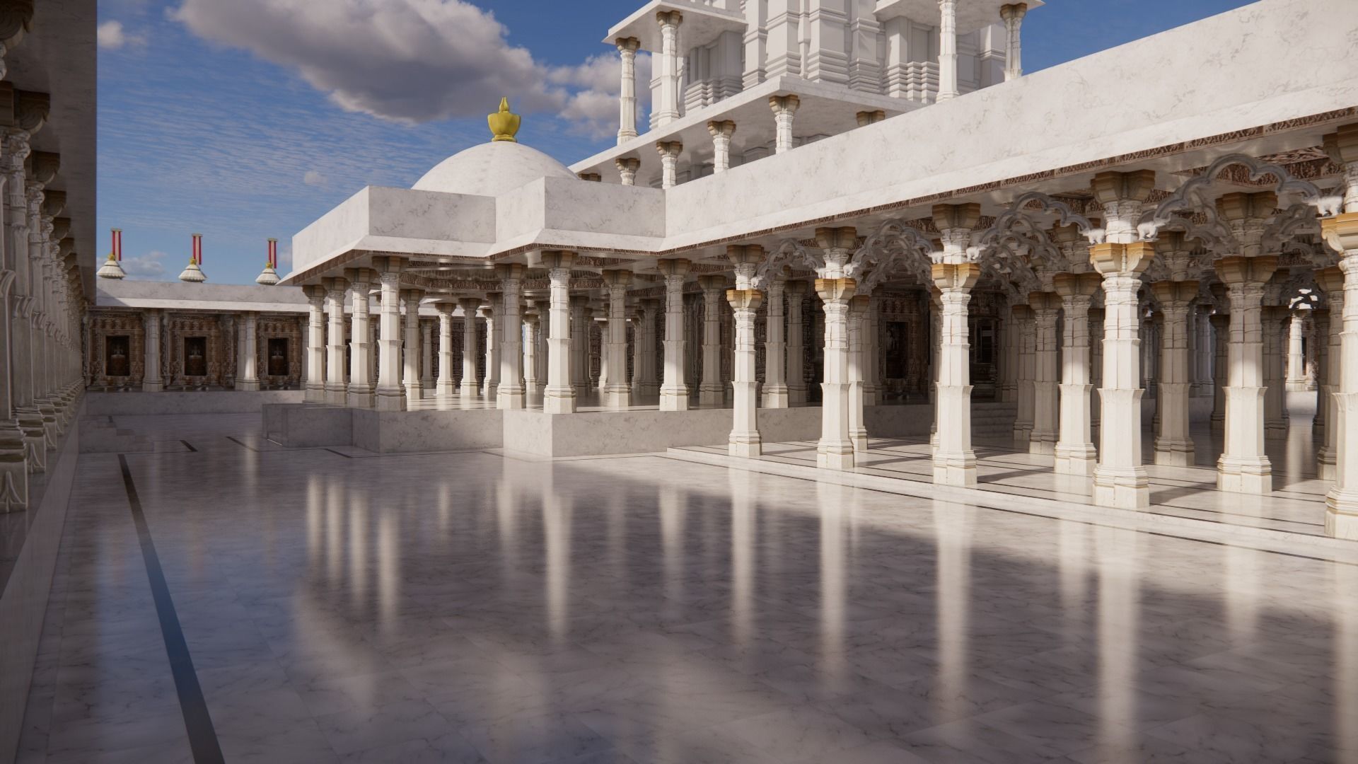 Delwara Jain Indian Temple 3D model 3D model | CGTrader