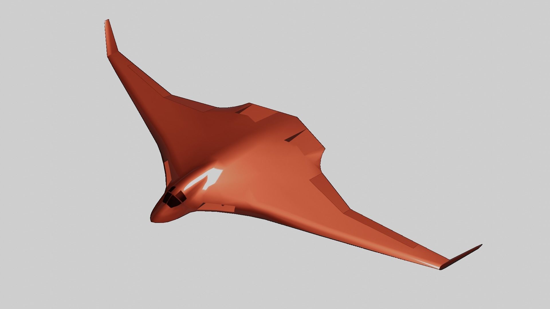 3D model Tupolev PAK DA- Concept Russian Bomber VR / AR / low-poly ...