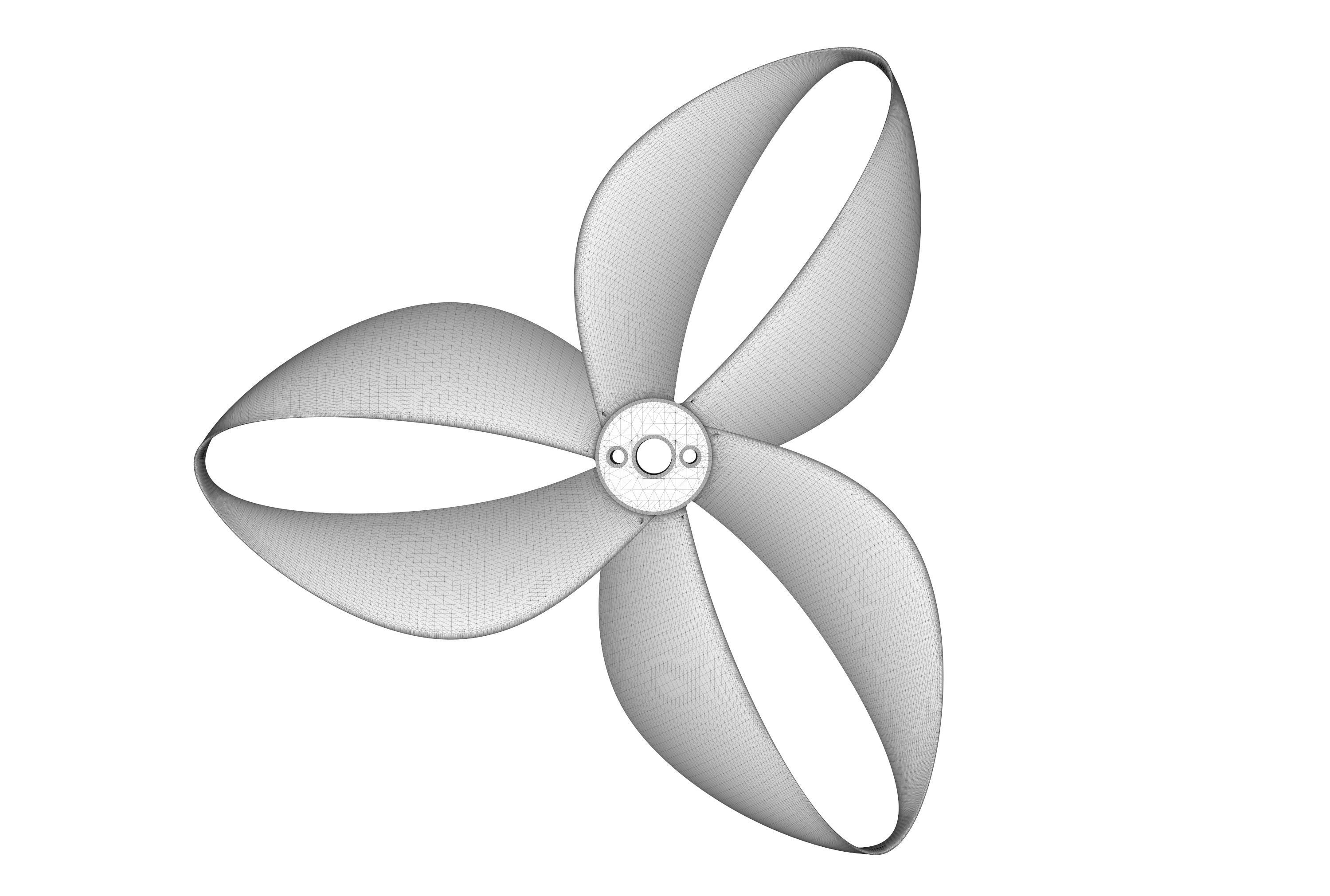 Toroidal drone propeller 3 blades 3D model 3D printable CGTrader