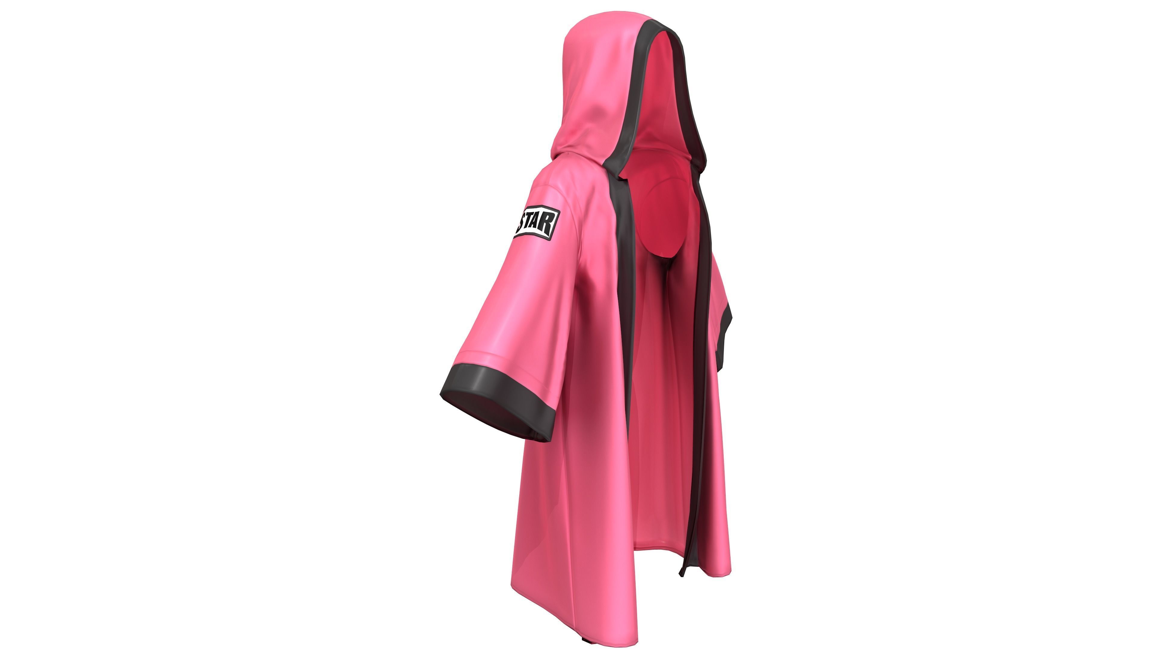 3D model Female Hot Pink Boxing Robe VR / AR / lowpoly CGTrader