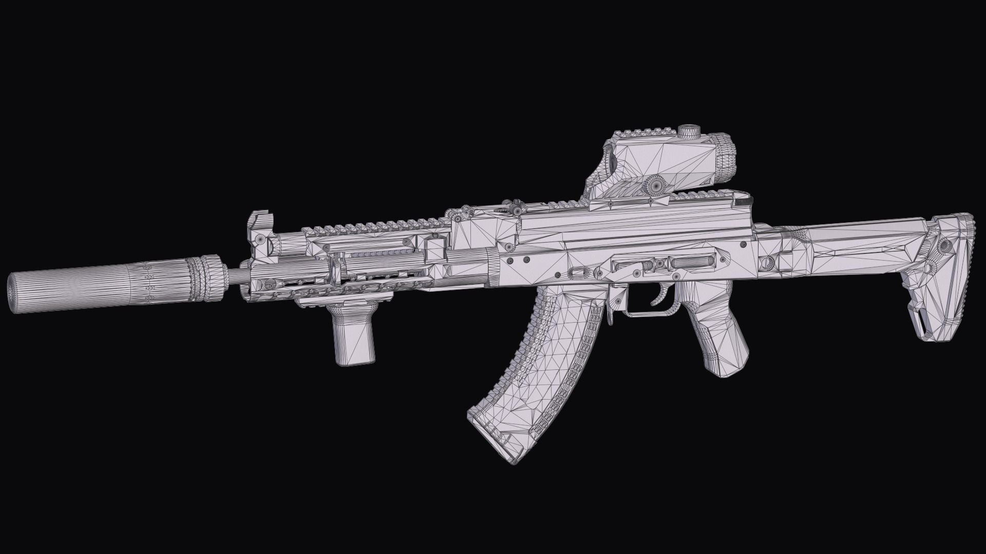 3D model Tactical modular assault rifle Rifle Dynamics 704 AK system VR ...