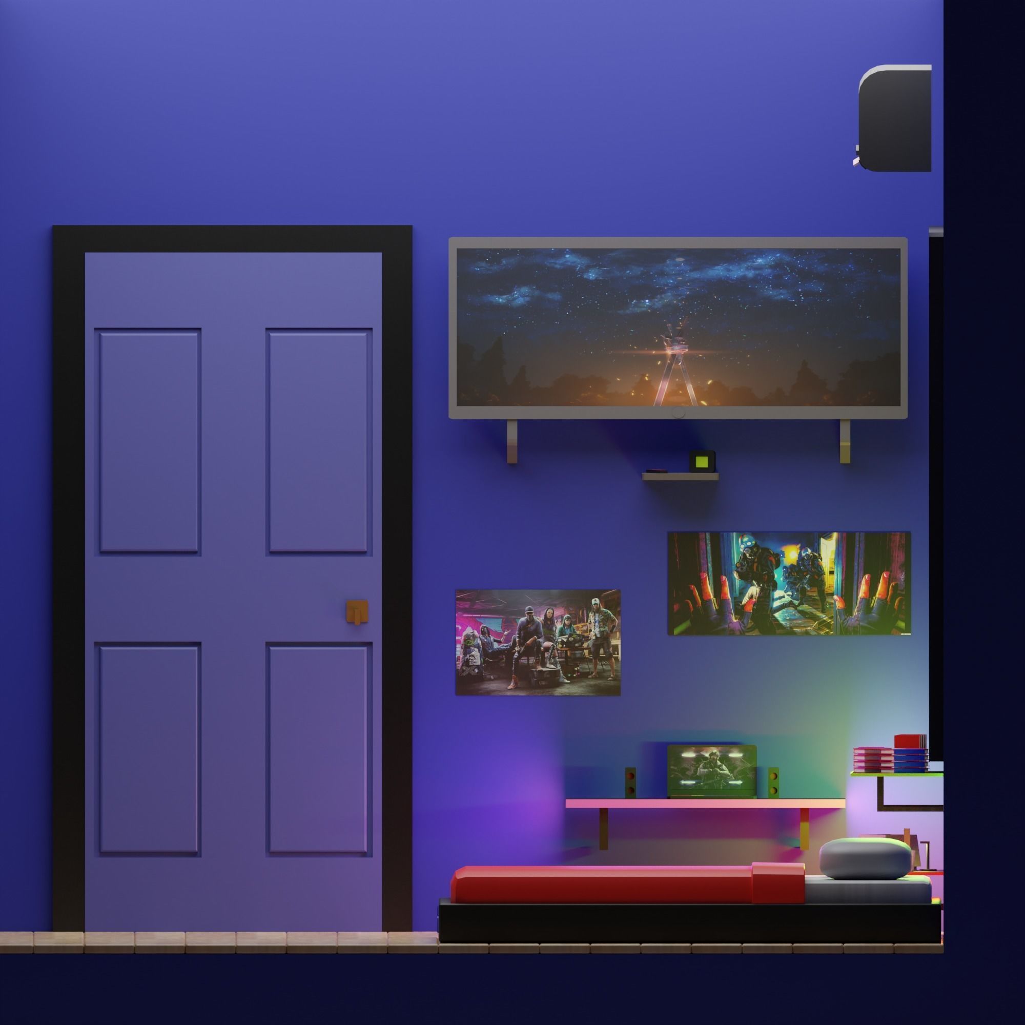 Game room with creative ideas It is the most unique game room 3D model ...