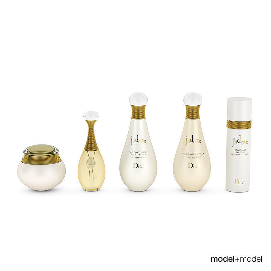 Dior J adore perfume set 3D model CGTrader