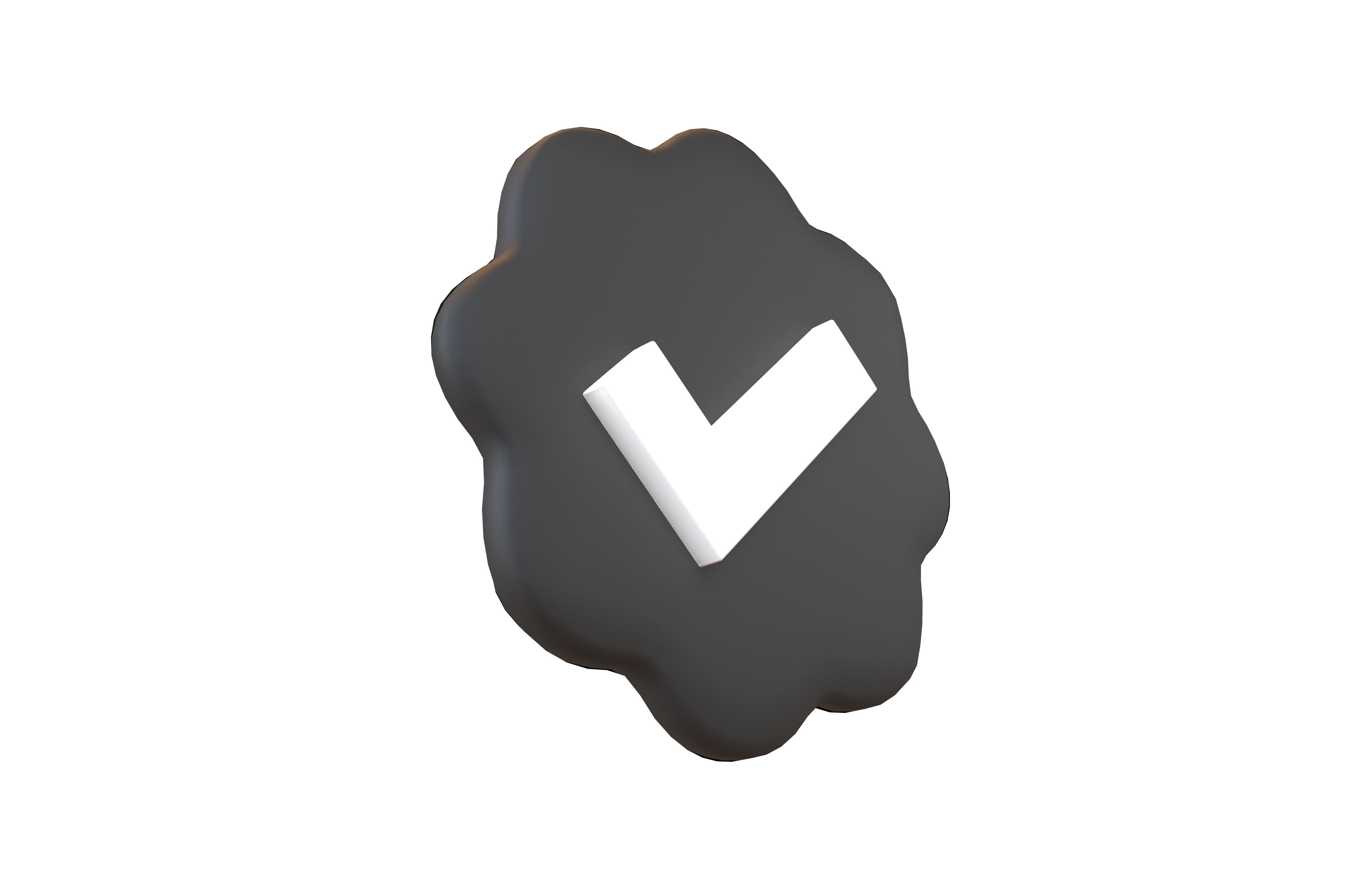 3D model Verified Check Mark Symbol v1 001 VR / AR / low-poly | CGTrader