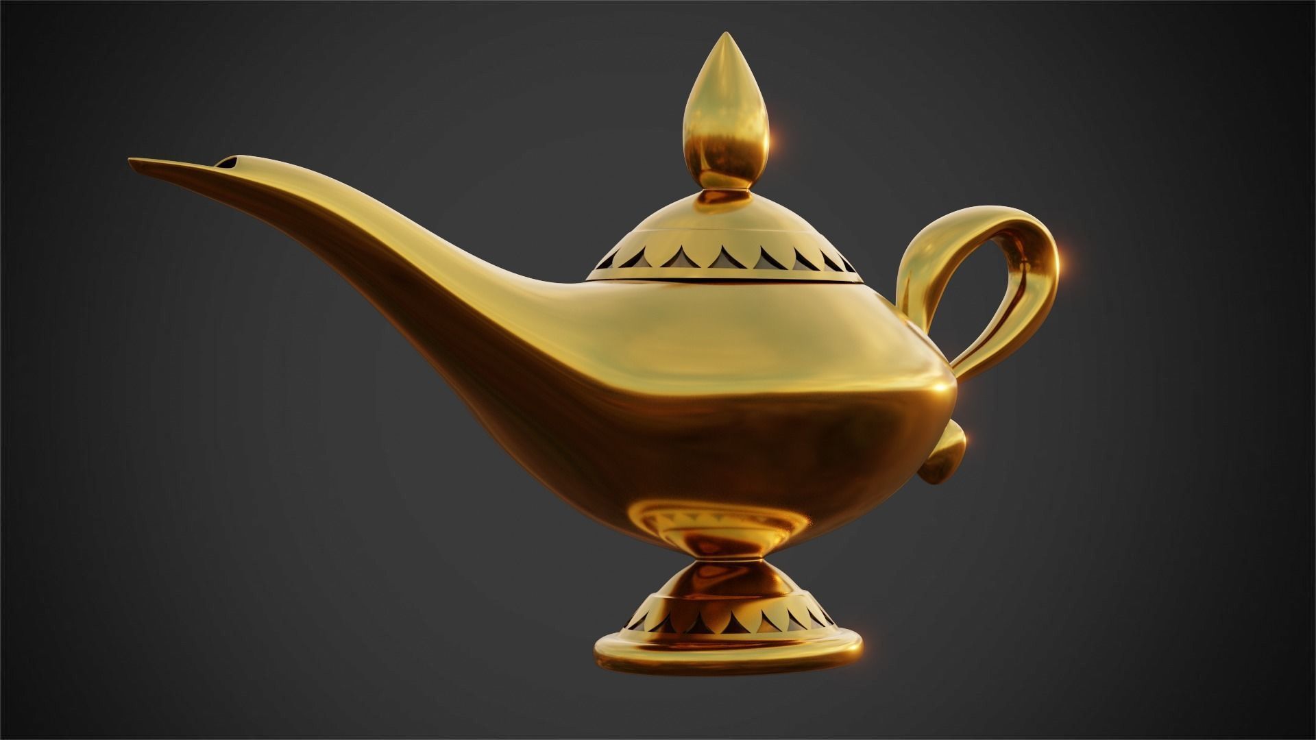 Aladdin Genie Lamp for Cosplay 3D model 3D printable CGTrader