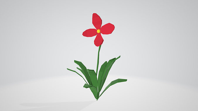 Flower Low poly 3D model | CGTrader