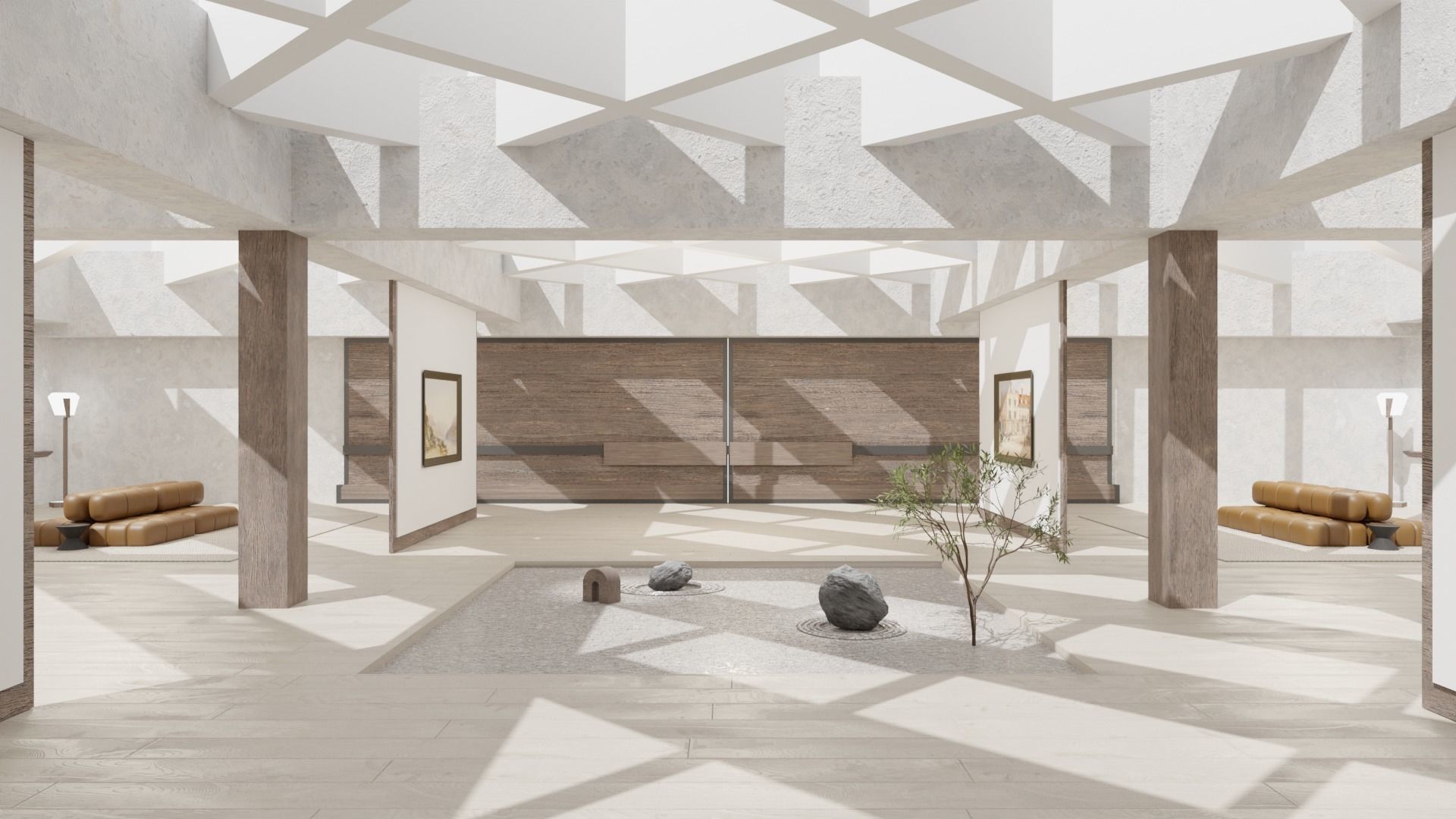 Art Gallery Zen 3D model CGTrader