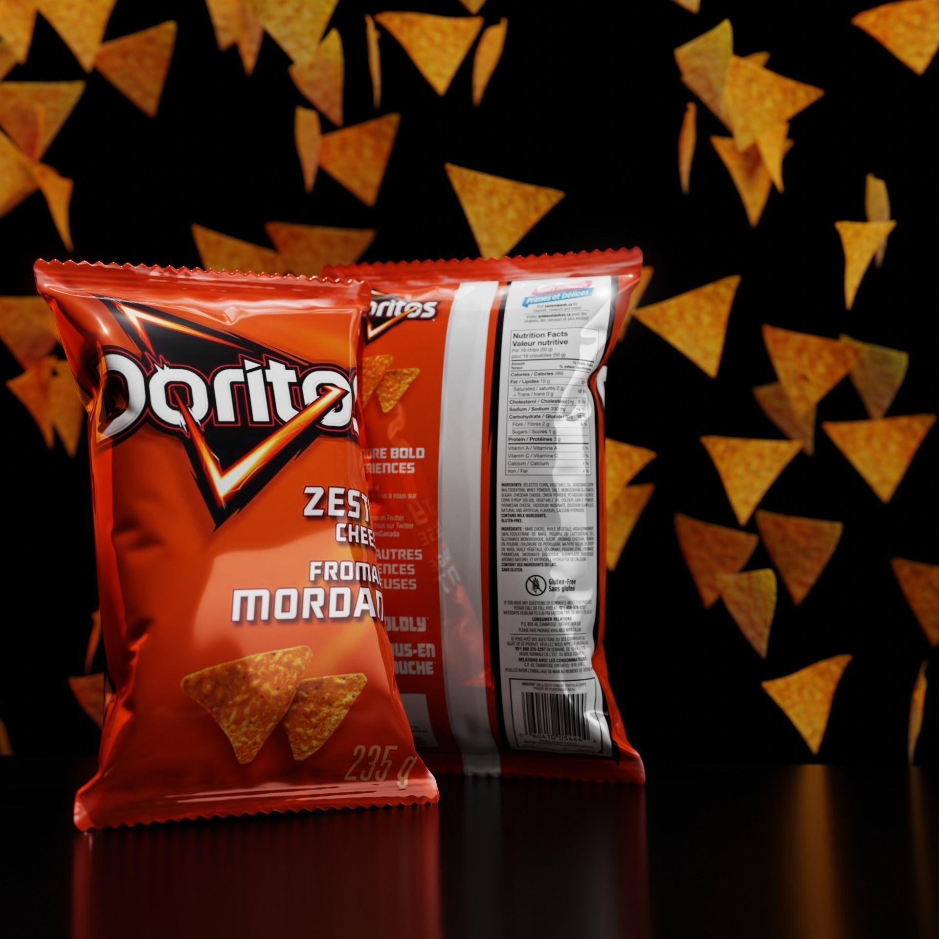 Doritos Packaging Design 3D model CGTrader