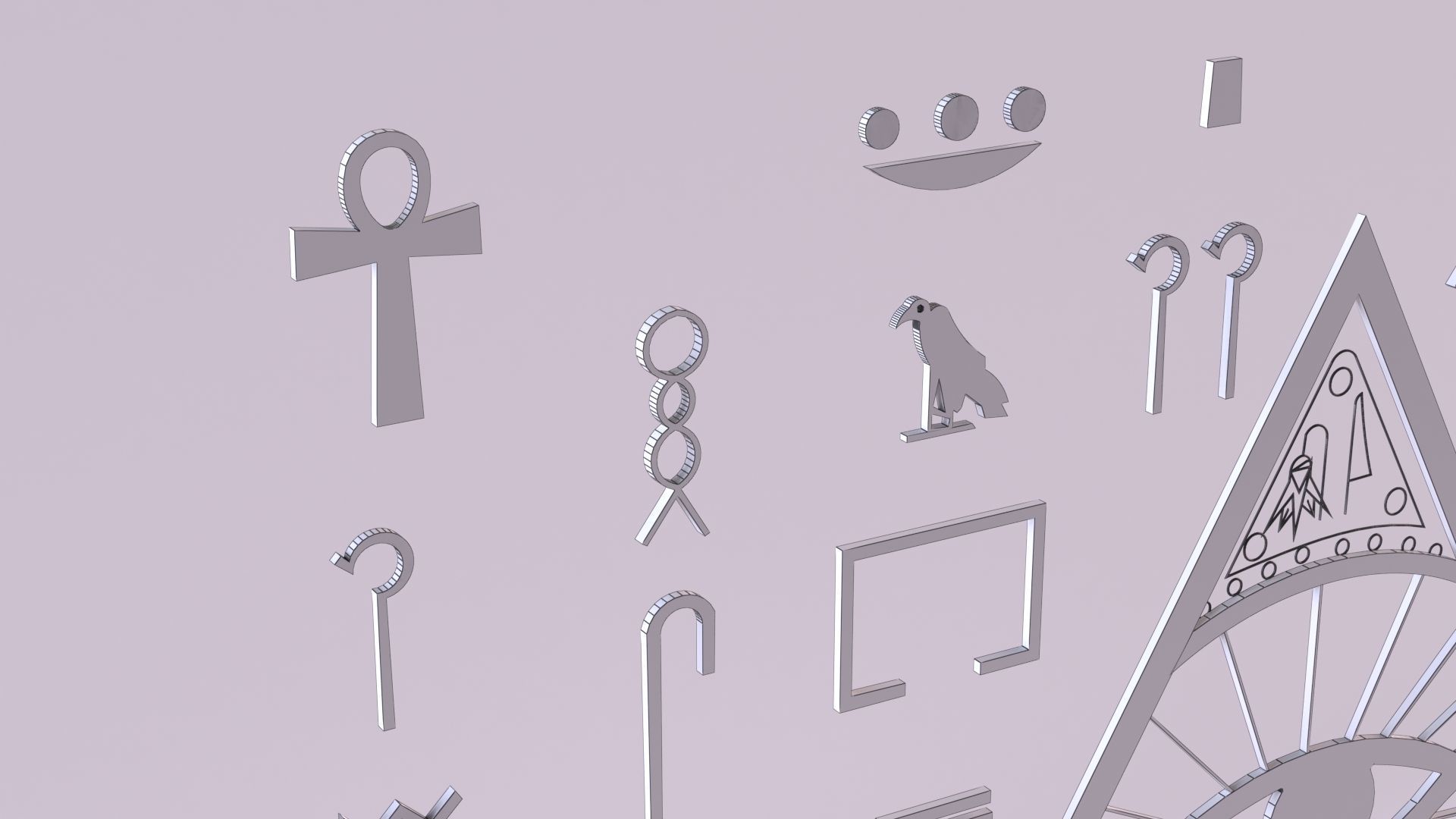 Poly Model Symbol 3D model Egyptian Symbols - 028 VR / AR / low-poly | CGTrader