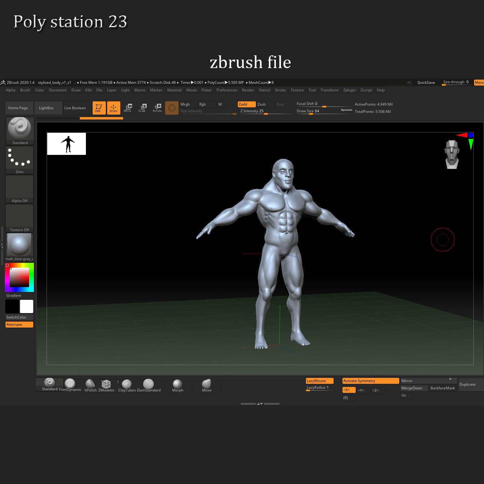 stylized cartoon male body base mesh v1 3D model | CGTrader