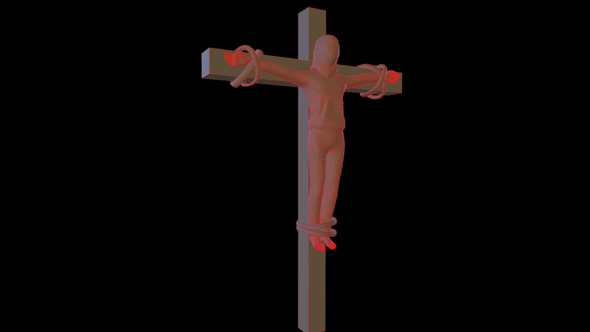 3D model crucified dead man VR / AR / lowpoly CGTrader