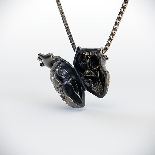 Heart locket pendant 3D model 3D printable | CGTrader