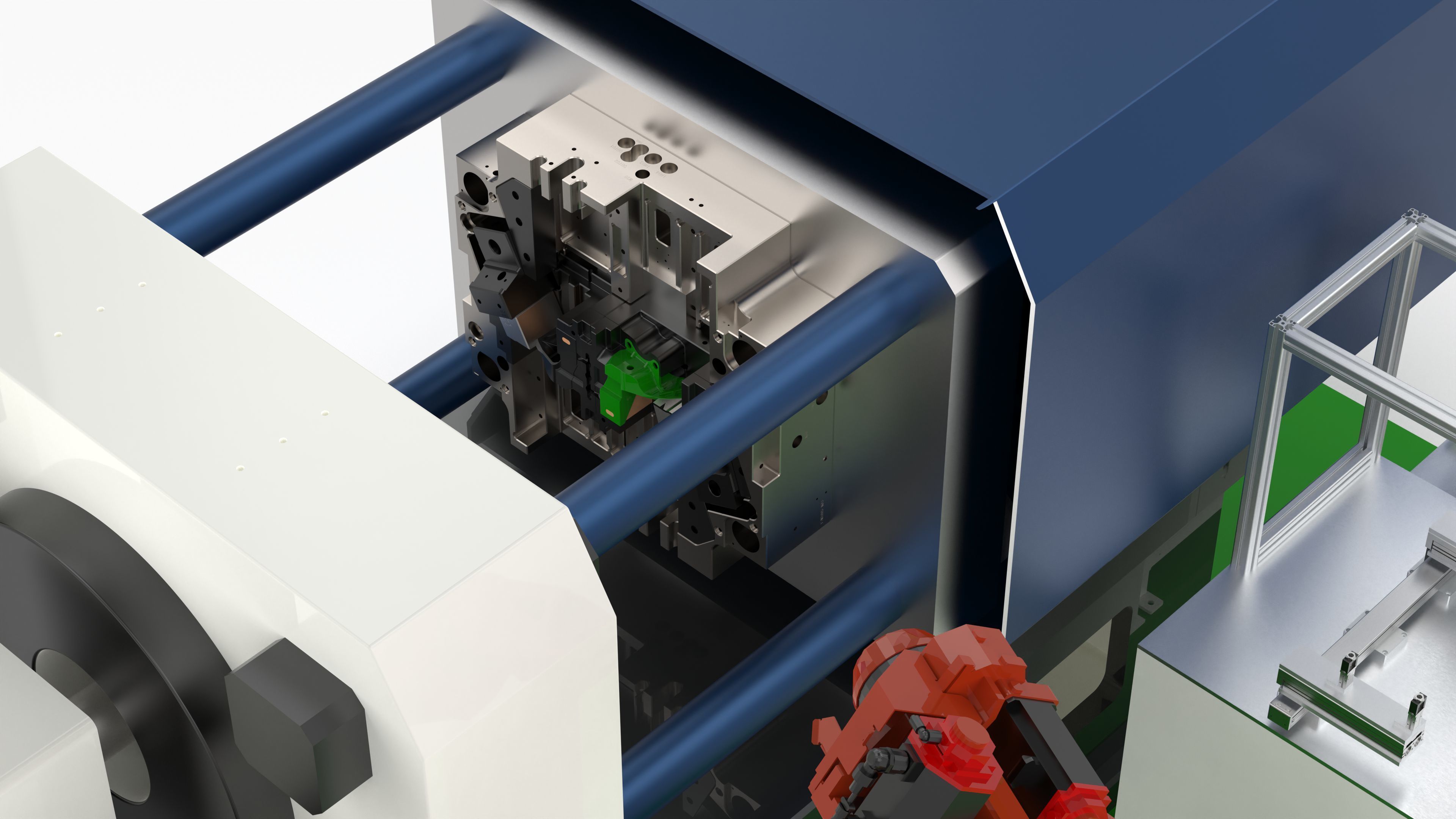 Automatic Bracket Loading Injection Machine 3D model CGTrader