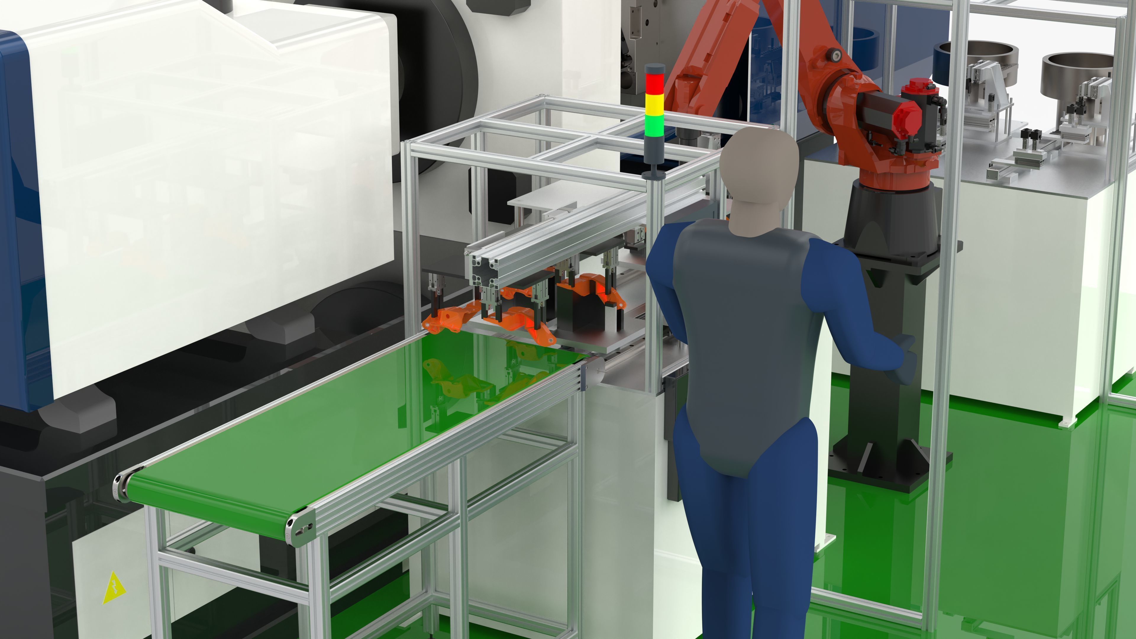 Automatic Bracket Loading Injection Machine 3D model CGTrader