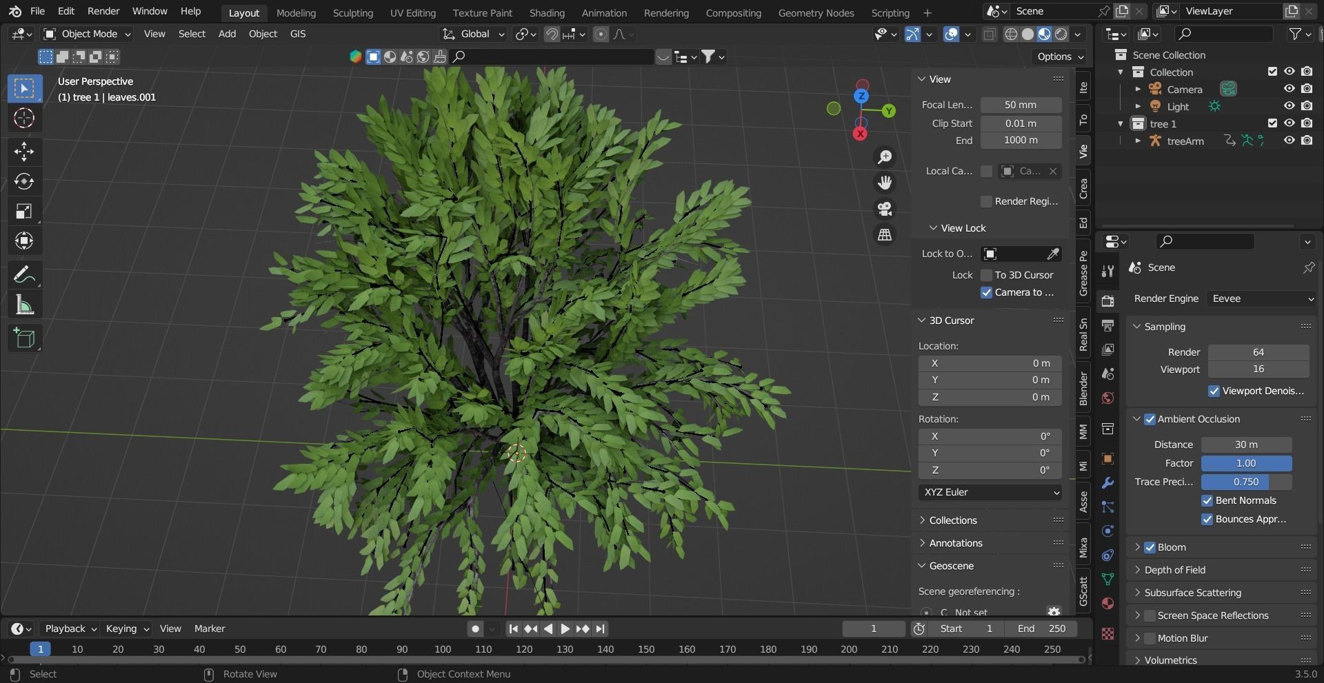 3D model Realistic Trees Pack - Red Green Trees VR / AR / low-poly ...
