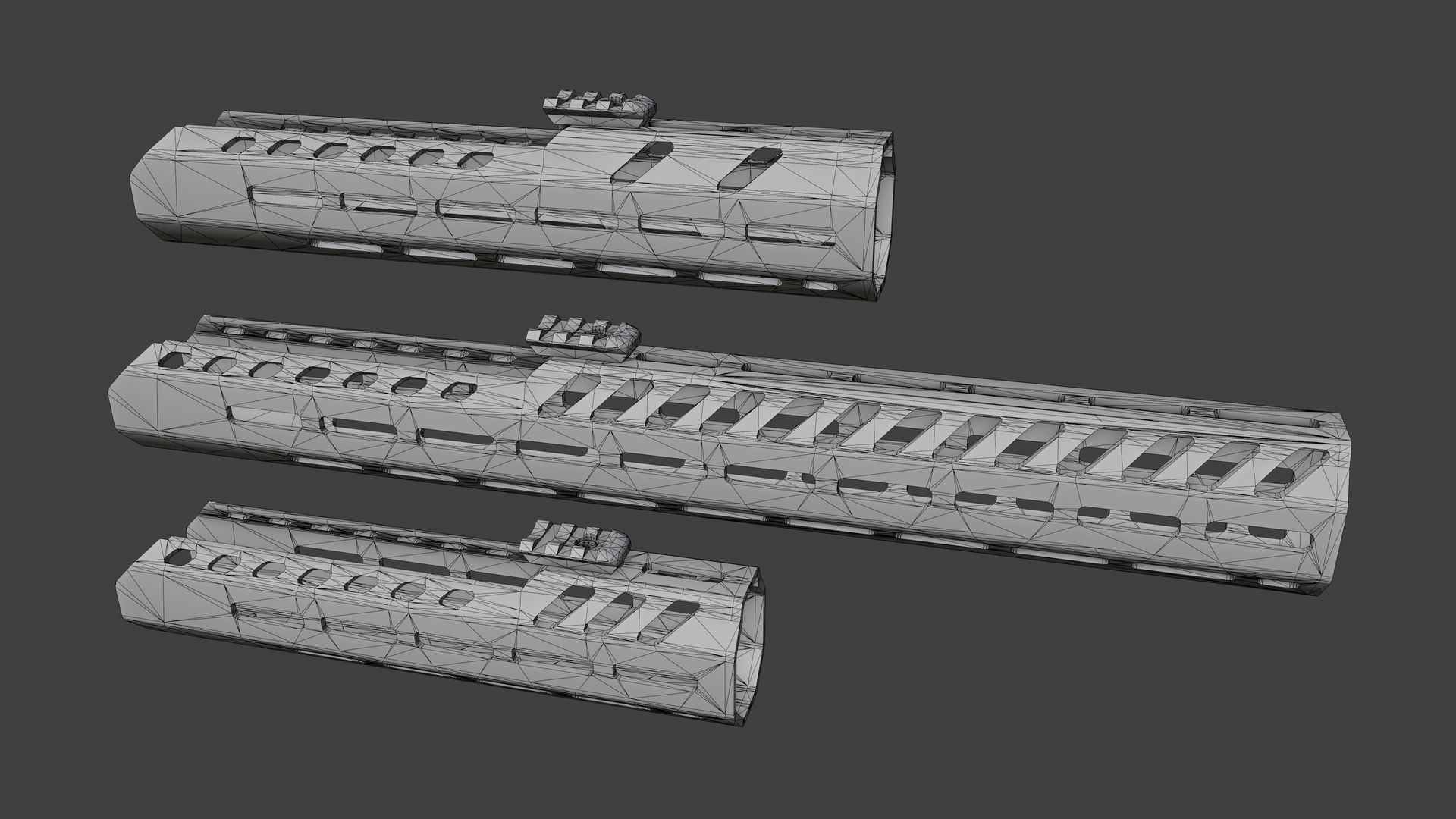 3D model LCH MCX carbon fiber handguard VR / AR / lowpoly CGTrader