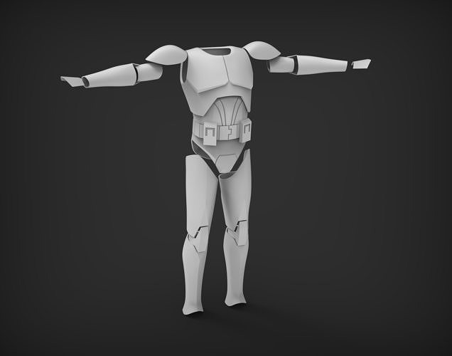 Clone Trooper Armor Animated Phase 2 TCW 3D Print STL Files 3D model 3D ...