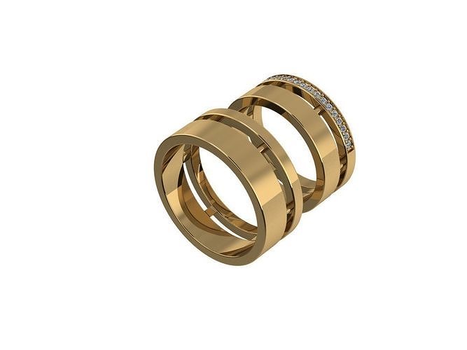 wedding ring 3D model 3D printable | CGTrader