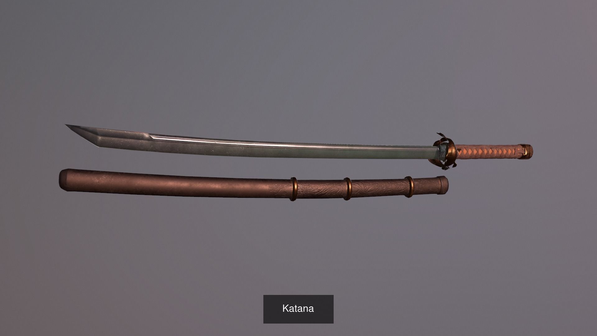 3D Model Collection Japanese weapons pack VR / AR / lowpoly CGTrader