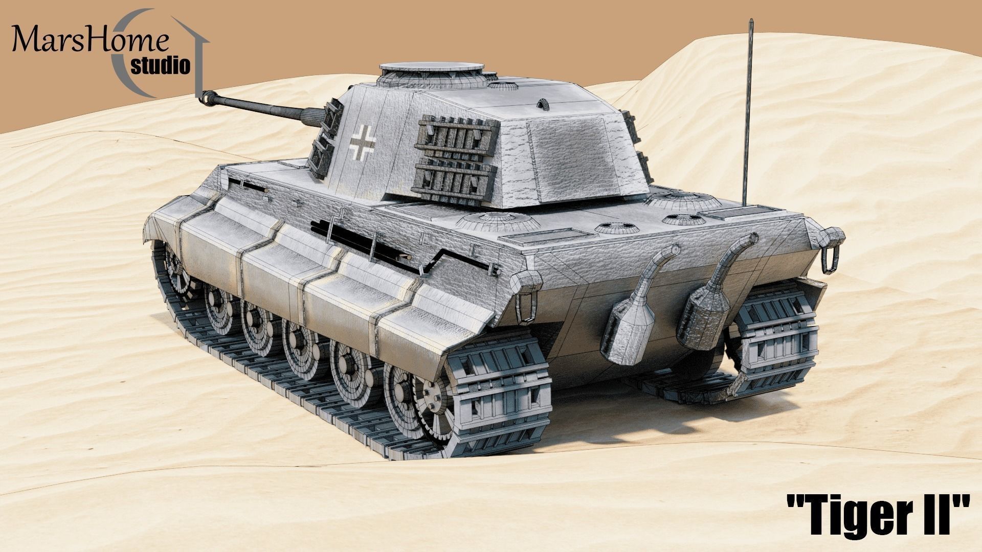 3D model Tank - Tiger II VR / AR / low-poly | CGTrader