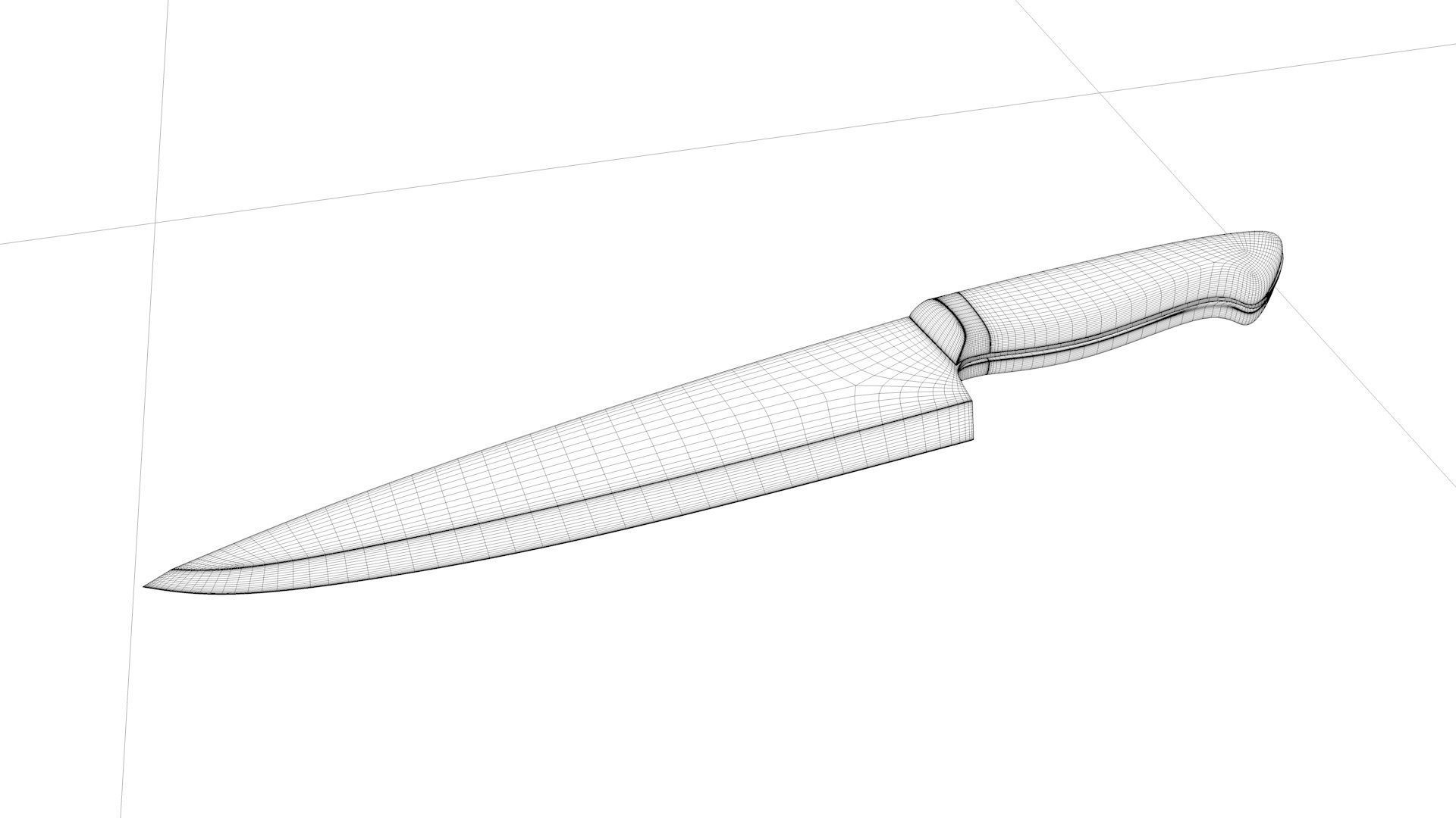 Knife Western Knife Western Kitchen Knife 3D model CGTrader