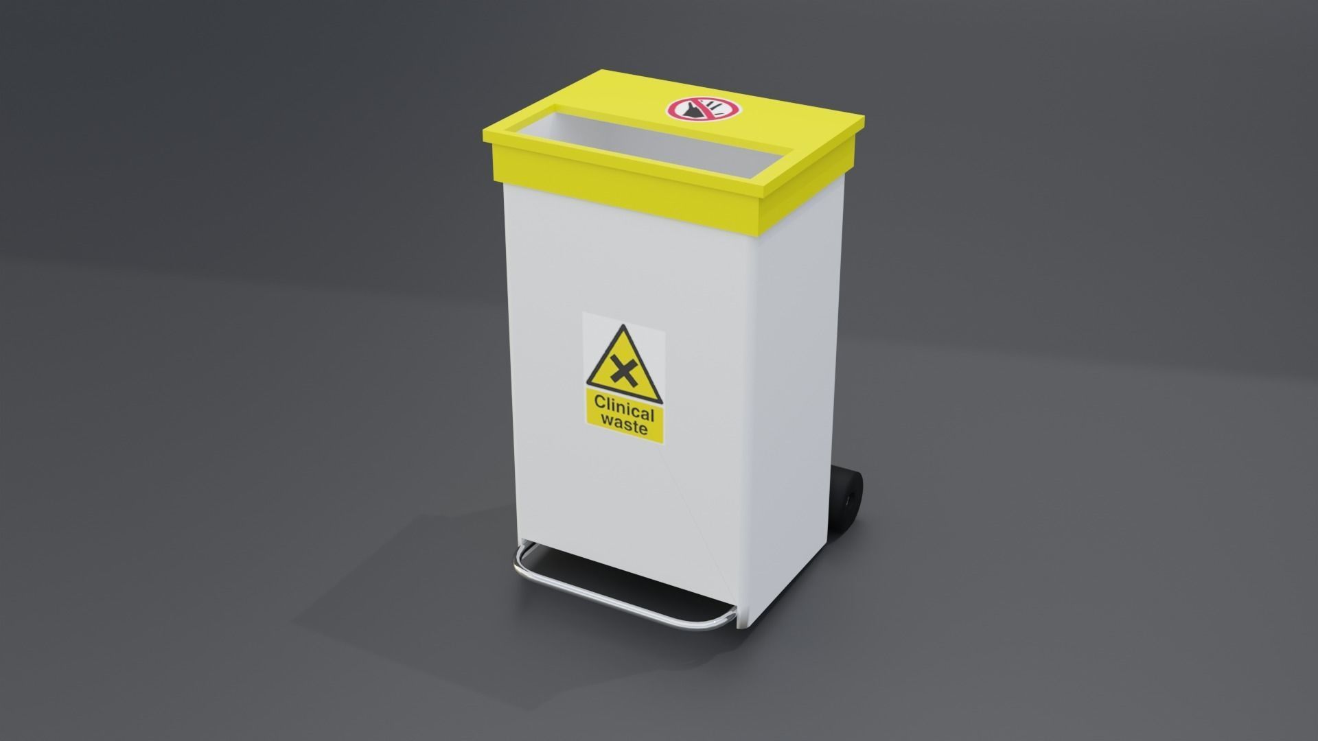 3D model Clinical Waste Bin and General waste Bin Hospital Clinical