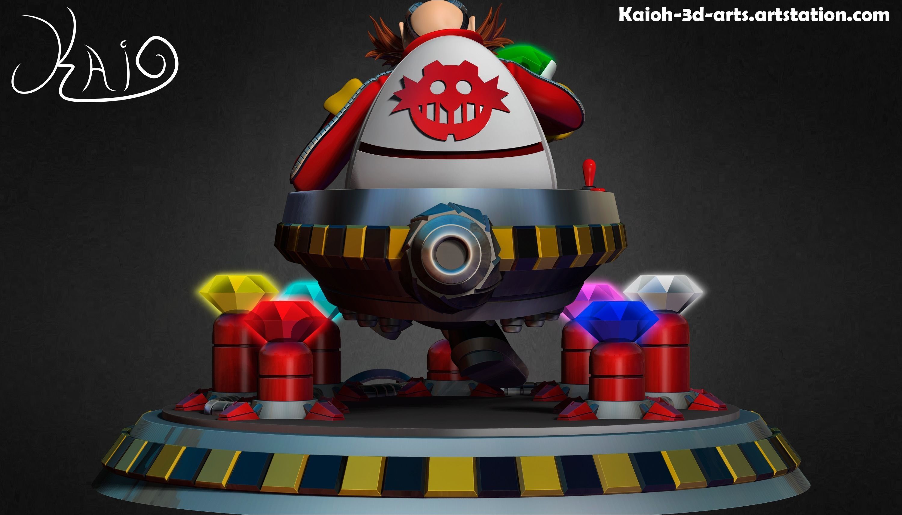 Dr Eggman - The Power to Conquer the World 3D model 3D printable | CGTrader