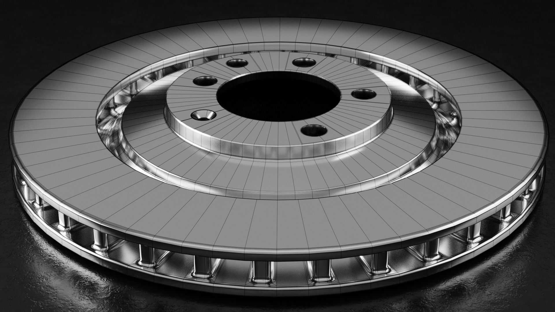 3D model Car Brake Disc Type One VR / AR / low-poly | CGTrader