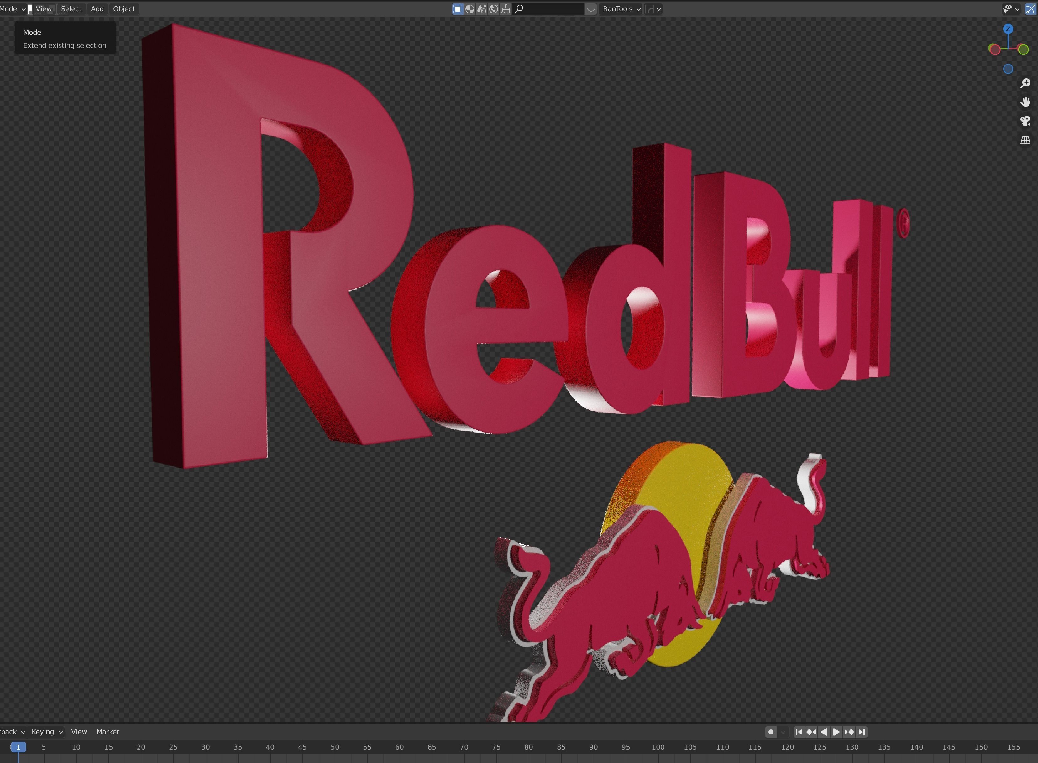 3D model RedBull Logo VR / AR / low-poly | CGTrader