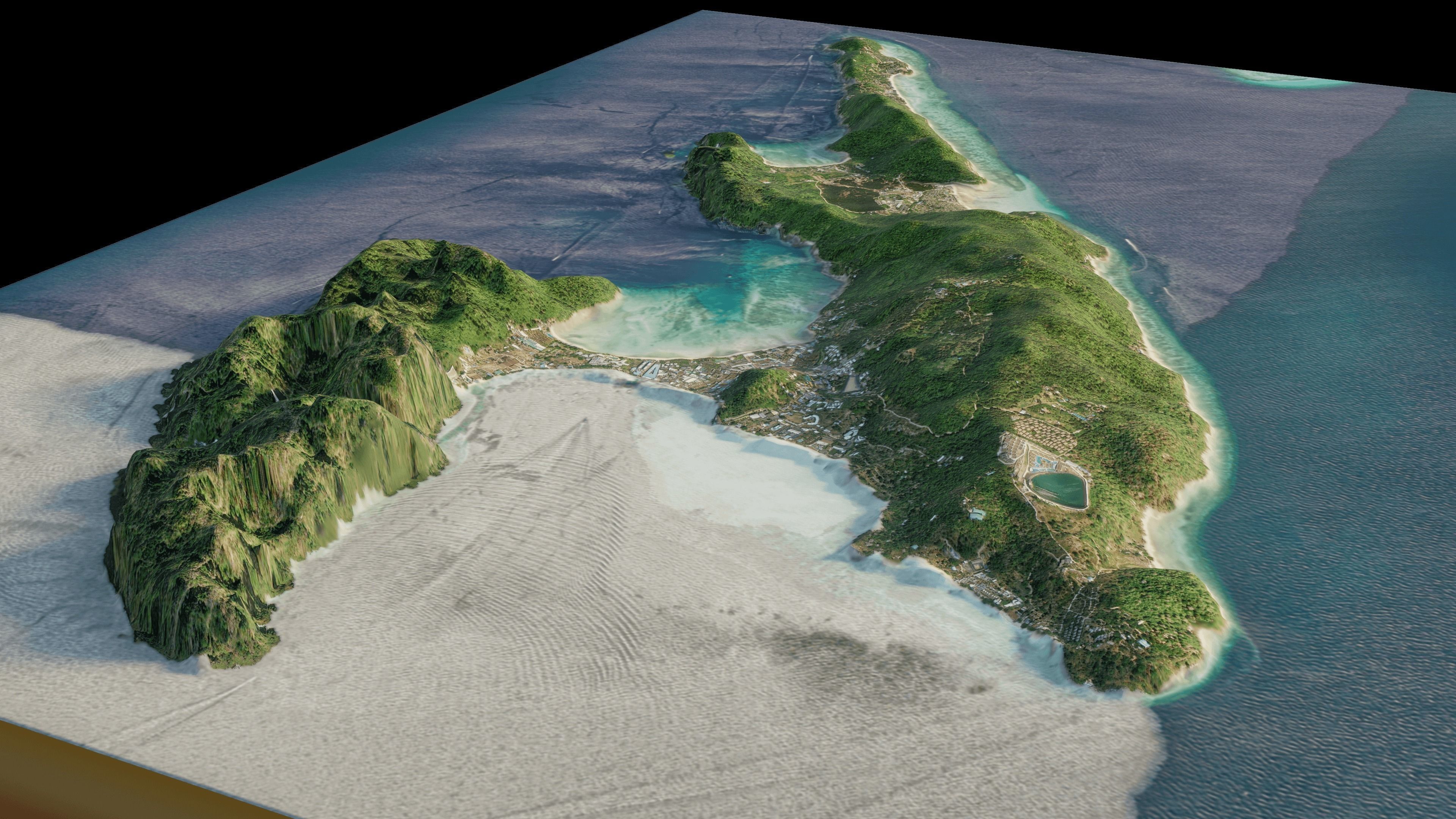 Two tropical islands connected in Thailand 3D model CGTrader