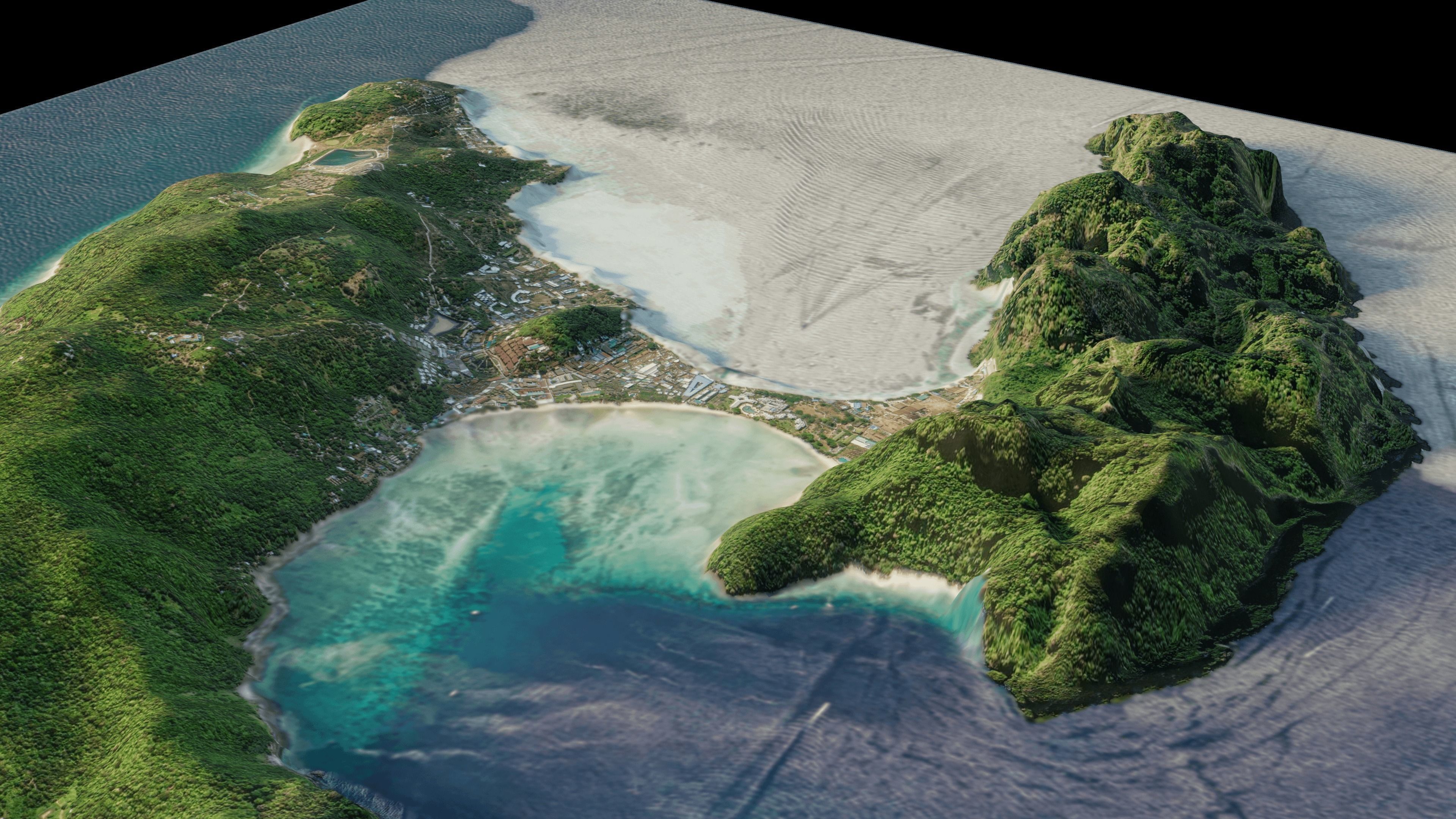 Two tropical islands connected in Thailand 3D model CGTrader