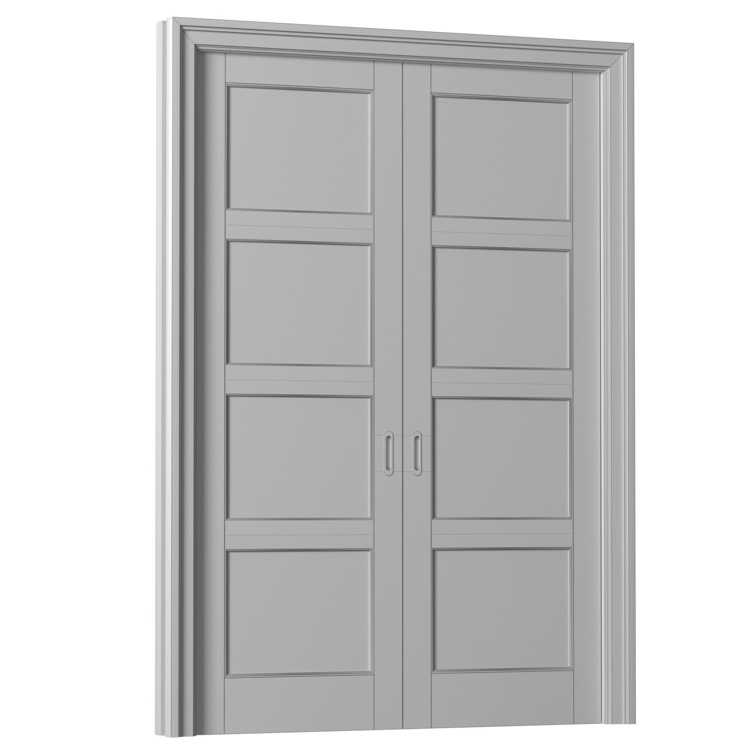 Interior sliding frosted glass doors 3D model CGTrader
