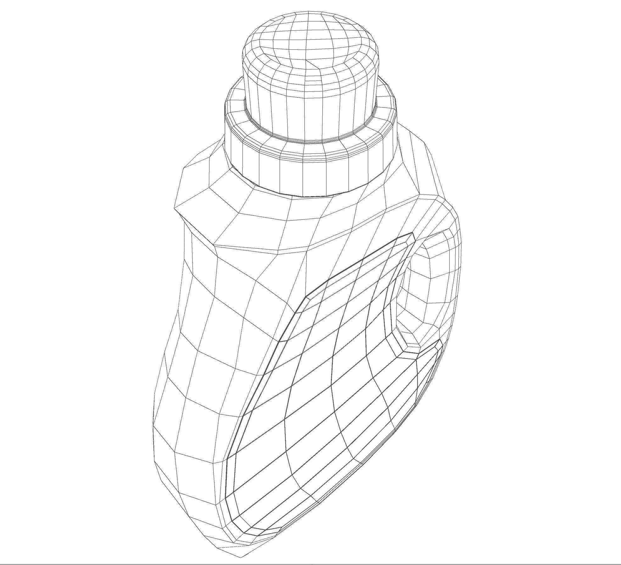 Detergent Container Curved 3D model | CGTrader